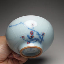 Load image into Gallery viewer, 100ml Hand Painted Plum Flower Royal Jade Ruyao Teacup 汝窑御青梅花杯