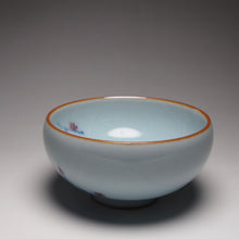Load image into Gallery viewer, 100ml Hand Painted Plum Flower Royal Jade Ruyao Teacup 汝窑御青梅花杯