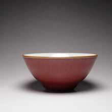 Load image into Gallery viewer, Red Ruyao Chicken Heart Teacup 汝窑霁红鸡心杯 100ml