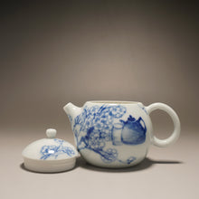 Load image into Gallery viewer, Qinghua Teapot Jingdezhen Fine Porcelain Teapot by KuangShi 耕隐艺品匡石手绘龙蛋壶 100ml