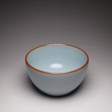 Load image into Gallery viewer, 100ml Chicken Egg Royal Jade Ruyao Teacup 汝窑御青缸杯