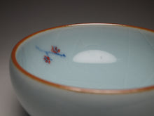 Load image into Gallery viewer, 100ml Hand Painted Plum Flower Royal Jade Ruyao Teacup 汝窑御青梅花杯