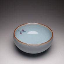 Load image into Gallery viewer, 100ml Hand Painted Plum Flower Royal Jade Ruyao Teacup 汝窑御青梅花杯