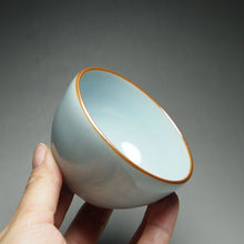 Load image into Gallery viewer, 100ml Chicken Egg Royal Jade Ruyao Teacup 汝窑御青缸杯