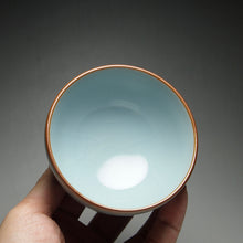 Load image into Gallery viewer, 100ml Chicken Egg Royal Jade Ruyao Teacup 汝窑御青缸杯