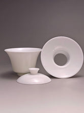 Load image into Gallery viewer, 100ml Little Horseshoe Tianbai Jingdezhen White Porcelain Gaiwan