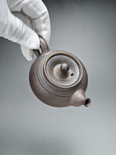 Load image into Gallery viewer, Wood Fired Nixing Teapot with Carving by Li Wenxin 李文新柴烧跳刀 110ml