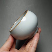 Load image into Gallery viewer, 110ml Moon White Ruyao Round Teacup 汝窑月白圆珠杯