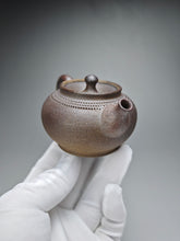 Load image into Gallery viewer, Wood Fired Nixing Teapot with Carving by Li Wenxin 李文新柴烧跳刀 110ml