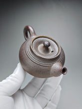 Load image into Gallery viewer, Wood Fired Nixing Teapot with Carving by Li Wenxin 李文新柴烧跳刀 110ml