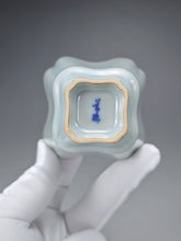 Load image into Gallery viewer, Pair of Matching 110ml Tulip Ruyao Teacups 天青汝窑郁金香杯组