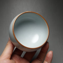 Load image into Gallery viewer, 110ml Moon White Ruyao Round Teacup 汝窑月白圆珠杯
