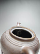 Load image into Gallery viewer, Wood Fired Nixing Teapot with Carving by Li Wenxin 李文新柴烧跳刀 110ml