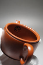 Load image into Gallery viewer, Fully Handmade Zhuni Hanwa Teapot by Yu Bo 全手工余波朱泥汉瓦带底刻 110ml