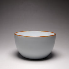 Load image into Gallery viewer, 110ml Moon White Ruyao Wide Teacup 110ml月白缸杯