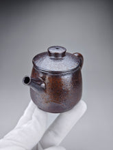 Load image into Gallery viewer, Wood Fired Wide Julunzhu Nixing Teapot by Li Wenxin 李文新柴烧巨轮珠 110ml