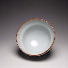 Load image into Gallery viewer, 110ml Moon White Ruyao Zheyao Teacup 月白汝窑折腰杯