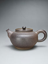 Load image into Gallery viewer, Wood Fired Nixing Teapot with Carving by Li Wenxin 李文新柴烧跳刀 110ml