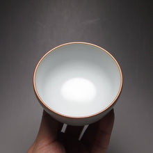 Load image into Gallery viewer, 110ml Moon White Ruyao Cylinder Teacup 汝窑月白缸杯