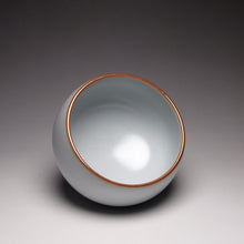 Load image into Gallery viewer, 110ml Moon White Ruyao Round Teacup 汝窑月白圆珠杯