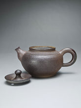 Load image into Gallery viewer, Wood Fired Nixing Teapot with Carving by Li Wenxin 李文新柴烧跳刀 110ml