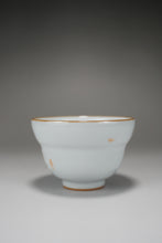 Load image into Gallery viewer, Fencai Hand Painted Flower and Deer Moon White Ruyao Teacup 粉彩花鹿杯 115ml