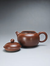 Load image into Gallery viewer, 115ml Classic Round Nixing Teapot by Meng Shaotian 蒙绍田扁壶