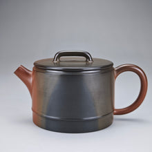Load image into Gallery viewer, 120ml Nixing Bamboo Stump Teapot with Yaobian by Li Wenxin 李文新阴阳竹节