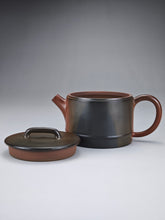 Load image into Gallery viewer, 120ml Nixing Bamboo Stump Teapot with Yaobian by Li Wenxin 李文新阴阳竹节