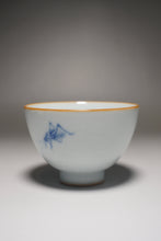 Load image into Gallery viewer, 120ml Qinghua Crickets Moon White Ruyao Teacup 月白汝窑蟋蟀杯