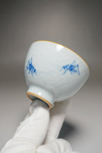 Load image into Gallery viewer, 120ml Qinghua Crickets Moon White Ruyao Teacup 月白汝窑蟋蟀杯