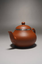 Load image into Gallery viewer, Silver Rim Zhuni Pear Yixing Teapot 朱泥包银梨形 120ml