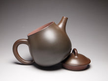 Load image into Gallery viewer, 120ml Red-Brown Oval Nixing Teapot by Li Wenxin 李文新泥兴壶