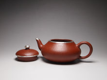 Load image into Gallery viewer, Zhuni Dahongpao Pear Yixing Teapot with Pure Silver 朱泥大红袍包银梨形壶 125ml