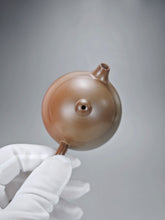 Load image into Gallery viewer, 120ml Dragon Egg Nixing Teapot with Yaobian by Li Wenxin 李文新泥兴阴阳龙蛋