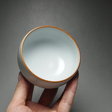 Load image into Gallery viewer, 125ml Moon White Ruyao Zen Teacup 月白汝窑禅定杯