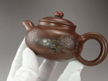 Load image into Gallery viewer, Fanggu Nixing Teapot with Carvings of Blossoms by Li Changquan 黎昌权坭兴仿古带刻 125ml