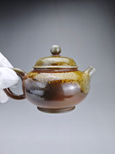 Load image into Gallery viewer, Wood Fired Bian Fanggu Nixing Teapot by Li Wenxin 李文新柴烧坭兴扁仿古 125ml