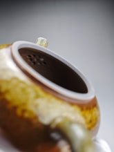 Load image into Gallery viewer, Wood Fired Bian Fanggu Nixing Teapot by Li Wenxin 李文新柴烧坭兴扁仿古 125ml