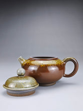 Load image into Gallery viewer, Wood Fired Bian Fanggu Nixing Teapot by Li Wenxin 李文新柴烧坭兴扁仿古 125ml