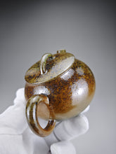 Load image into Gallery viewer, Wood Fired Bian Nixing Teapot by Li Wenxin 李文新柴烧扁坭兴壶 130ml