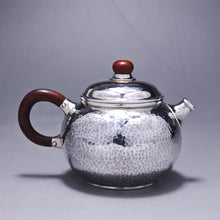 Load image into Gallery viewer, 999 Pure Silver Handmade Fanggu Teapot 全手工纯银999仿古壶 130ml