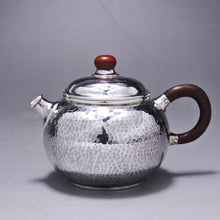 Load image into Gallery viewer, 999 Pure Silver Handmade Fanggu Teapot 全手工纯银999仿古壶 130ml