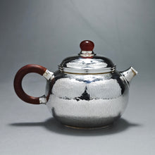 Load image into Gallery viewer, 999 Pure Silver Handmade Fanggu Teapot 全手工纯银999仿古壶 130ml