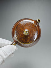 Load image into Gallery viewer, Wood Fired Bian Fanggu Nixing Teapot by Li Wenxin 李文新柴烧扁仿古 135ml