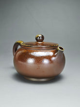 Load image into Gallery viewer, Wood Fired Bian Fanggu Nixing Teapot by Li Wenxin 李文新柴烧扁仿古 135ml