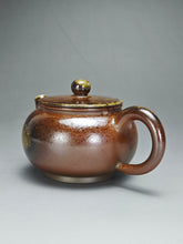 Load image into Gallery viewer, Wood Fired Bian Fanggu Nixing Teapot by Li Wenxin 李文新柴烧扁仿古 135ml