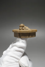 Load image into Gallery viewer, Fully Handmade Jiangpo-Qingni Jingwen Xiushi Yixing Teapot by Feng Tao 全手工冯涛青降坡泥筋纹器绣狮 140ml