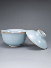 Load image into Gallery viewer, Azure Ruyao Fuyuan Gaiwan 汝窑天青福圆盖碗