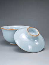 Load image into Gallery viewer, Azure Ruyao Fuyuan Gaiwan 汝窑天青福圆盖碗